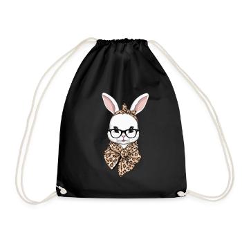 Maman Lapin Mignon Lapin Maman Mignon Lapin de Pâques - Sac de sport léger - noir - Devant