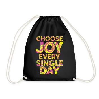 Choisissez la joie chaque jour - Sac de sport léger - noir - Devant