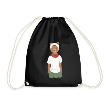 Drôle Maman Ours Mère Ours Ours Amoureux de l’Ours - Sac de sport léger - noir - Devant