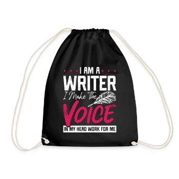 Ecrire Je suis un écrivain Je fais The Voice Journaliste - Sac de sport léger - noir - Devant