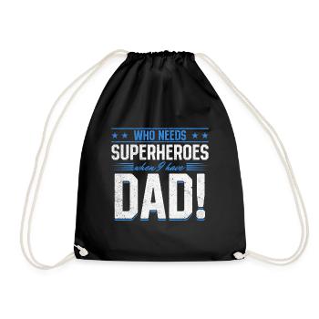 Superhero Dad Better Than Any Comic Book Hero - Drawstring Bag - black - Front