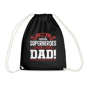 Superhero Dad Better Than Any Comic Book Hero - Drawstring Bag - black - Front