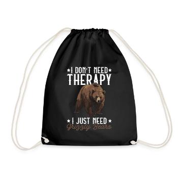 Grizzly Bear Brown Bear Bear - Drawstring Bag - black - Front