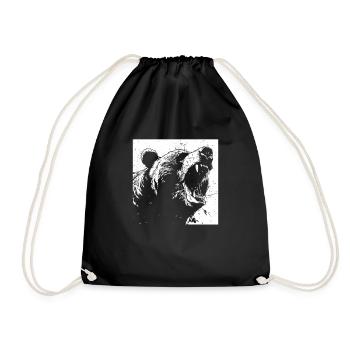 Grizzly Bear Brown Bear Bear - Drawstring Bag - black - Front
