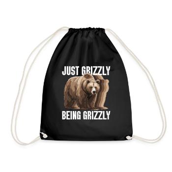 Grizzly Bear Brown Bear Bear - Drawstring Bag - black - Front