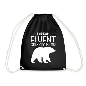 Grizzly Bear Brown Bear - Drawstring Bag - black - Front