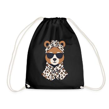 Drôle Maman Ours Mère Ours Ours Amoureux de l’Ours - Sac de sport léger - noir - Devant