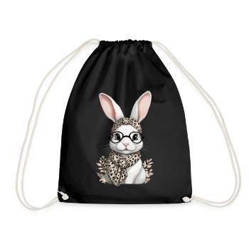 Maman Lapin Mignon Lapin Maman Mignon Lapin de Pâques - Sac de sport léger - noir - Devant