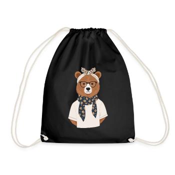 Drôle Maman Ours Mère Ours Ours Amoureux de l’Ours - Sac de sport léger - noir - Devant