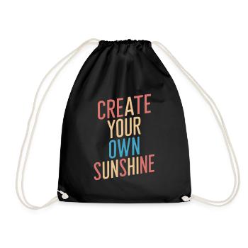 Créez vos propres lettres colorées de soleil - Sac de sport léger - noir - Devant