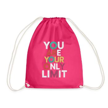 You're your only limit - Drawstring Bag - fuchsia - Front