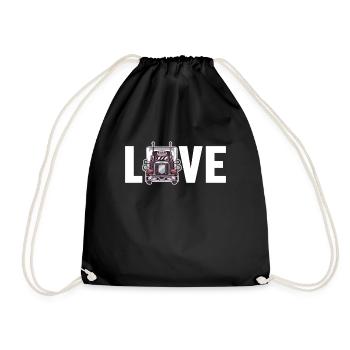 Trucker Love Trucker Truckie Legends Lover Truck - Drawstring Bag - black - Front