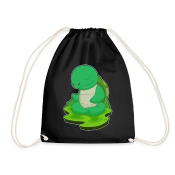 Tortoise Yoga Fitness Meditation - Drawstring Bag - black - Front