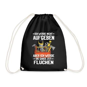 Artisan N’abandonnez jamais, jurez de manière créative ! - Sac de sport léger - noir - Devant