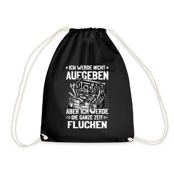 Artisan N’abandonnez jamais, jurez de manière créative ! - Sac de sport léger - noir - Devant