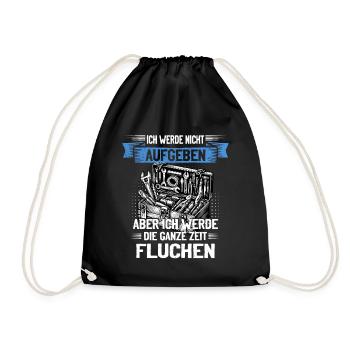 N’abandonnez jamais, jurez de manière créative ! - Sac de sport léger - noir - Devant