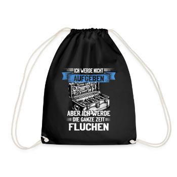 Artisan N’abandonnez jamais, jurez de manière créative ! - Sac de sport léger - noir - Devant