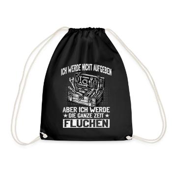 Artisan N’abandonnez jamais, jurez de manière créative ! - Sac de sport léger - noir - Devant
