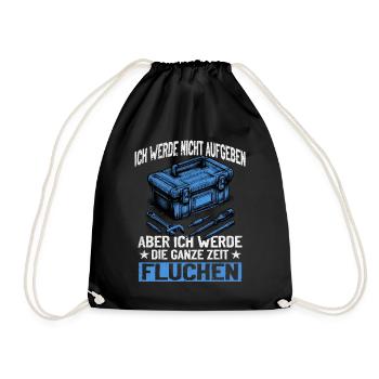Artisan N’abandonnez jamais, jurez de manière créative ! - Sac de sport léger - noir - Devant