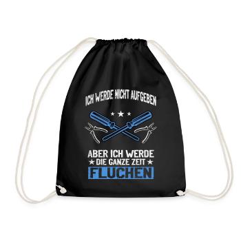 Artisan N’abandonnez jamais, jurez de manière créative ! - Sac de sport léger - noir - Devant