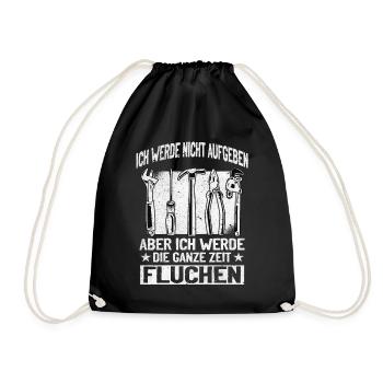 Artisan N’abandonnez jamais, jurez de manière créative ! - Sac de sport léger - noir - Devant