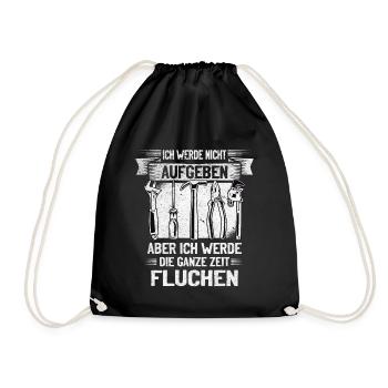 Artisan N’abandonnez jamais, jurez de manière créative ! - Sac de sport léger - noir - Devant