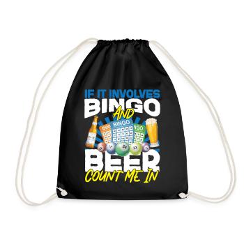 Bingo Player Beer If It Involves - Drawstring Bag - black - Front
