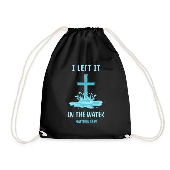 Baptême chrétien Verset biblique Psaume Prière - Sac de sport léger - noir - Devant