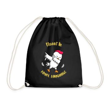 Amateur de poulet Éleveur de volaille Drôle de dicton - Sac de sport léger - noir - Devant