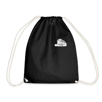 Truck Logo Emblem Trucker Legends Truckie Lover - Drawstring Bag - black - Front