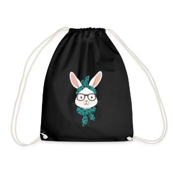 Mommy Bunny Cute Bunny Mom Cute Easter Bunny - Drawstring Bag - black - Front