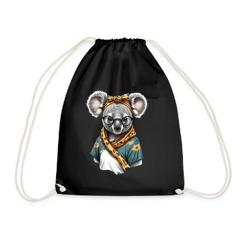 Drôle Koala Maman Mignon Maman Ours Amant - Sac de sport léger - noir - Devant