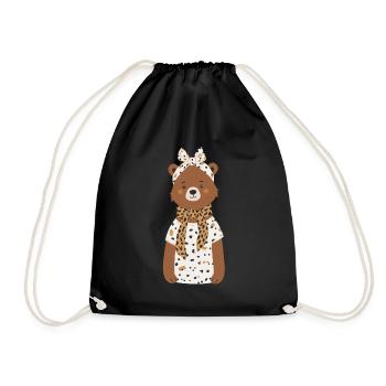 Drôle Maman Ours Mère Ours Ours Amoureux de l’Ours - Sac de sport léger - noir - Devant
