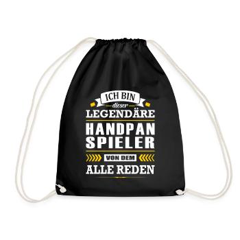 Dieser Legendäre Handpanspieler Von Dem Alle Reden - Turnbeutel - Schwarz - Vorne