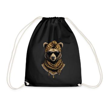 Funny Mom Bear Mother Bear Bear Lover - Drawstring Bag - black - Front