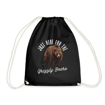 Grizzly Bear Brown Bear Bear - Drawstring Bag - black - Front
