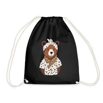 Drôle Maman Ours Mère Ours Ours Amoureux de l’Ours - Sac de sport léger - noir - Devant