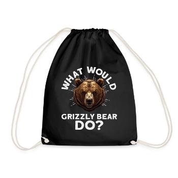 Grizzly Bear Brown Bear Bear - Drawstring Bag - black - Front