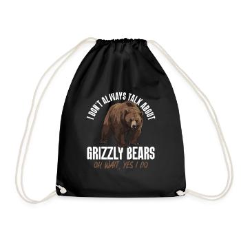 Grizzly Ours brun Ours brun - Sac de sport léger - noir - Devant