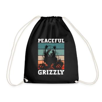 Grizzly Ours brun Ours brun - Sac de sport léger - noir - Devant