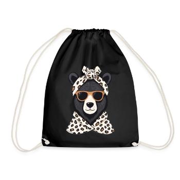 Drôle Maman Ours Mère Ours Ours Amoureux de l’Ours - Sac de sport léger - noir - Devant