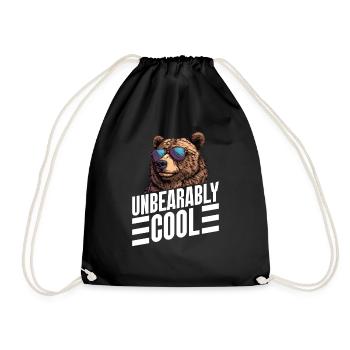 Cool Grizzly Bear Brown Bear Bear - Drawstring Bag - black - Front