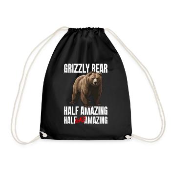 Grizzly Ours brun Ours brun - Sac de sport léger - noir - Devant