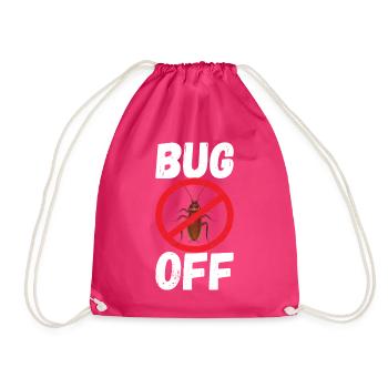 Pest Control Exterminator - Drawstring Bag - fuchsia - Front