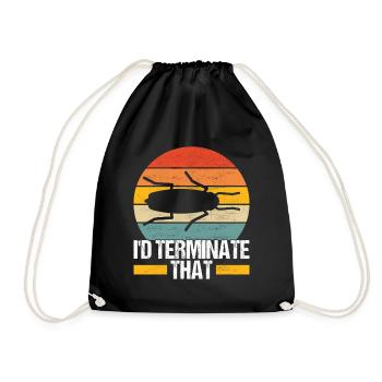 Pest Control Exterminator - Drawstring Bag - black - Front