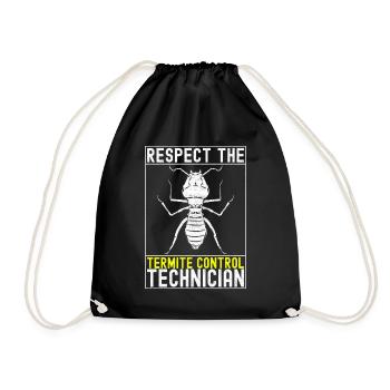 Pest Control Exterminator - Drawstring Bag - black - Front
