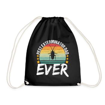 Pest Control Exterminator - Drawstring Bag - black - Front