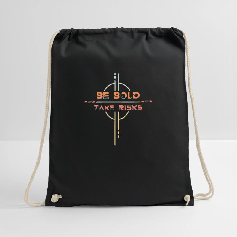 Bold Risks: Forge Your Path Drawstring Bag