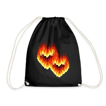 Hearts Heart Valentine's Day Valentine's Day Love - Drawstring Bag - black - Front