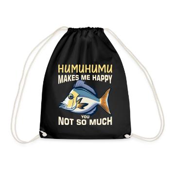 Hawaiian triggerfish Humuhumunukunukuapua'a - Drawstring Bag - black - Front